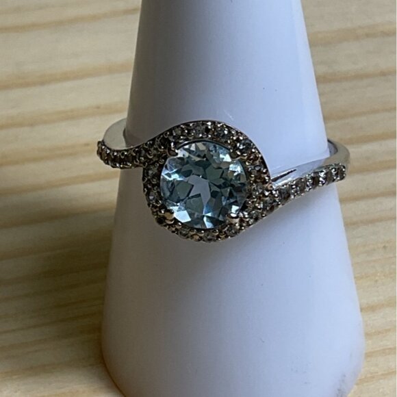 Sterling Silver Signed PAJ 925 CN Blue Opal Ring - Picture 1 of 5